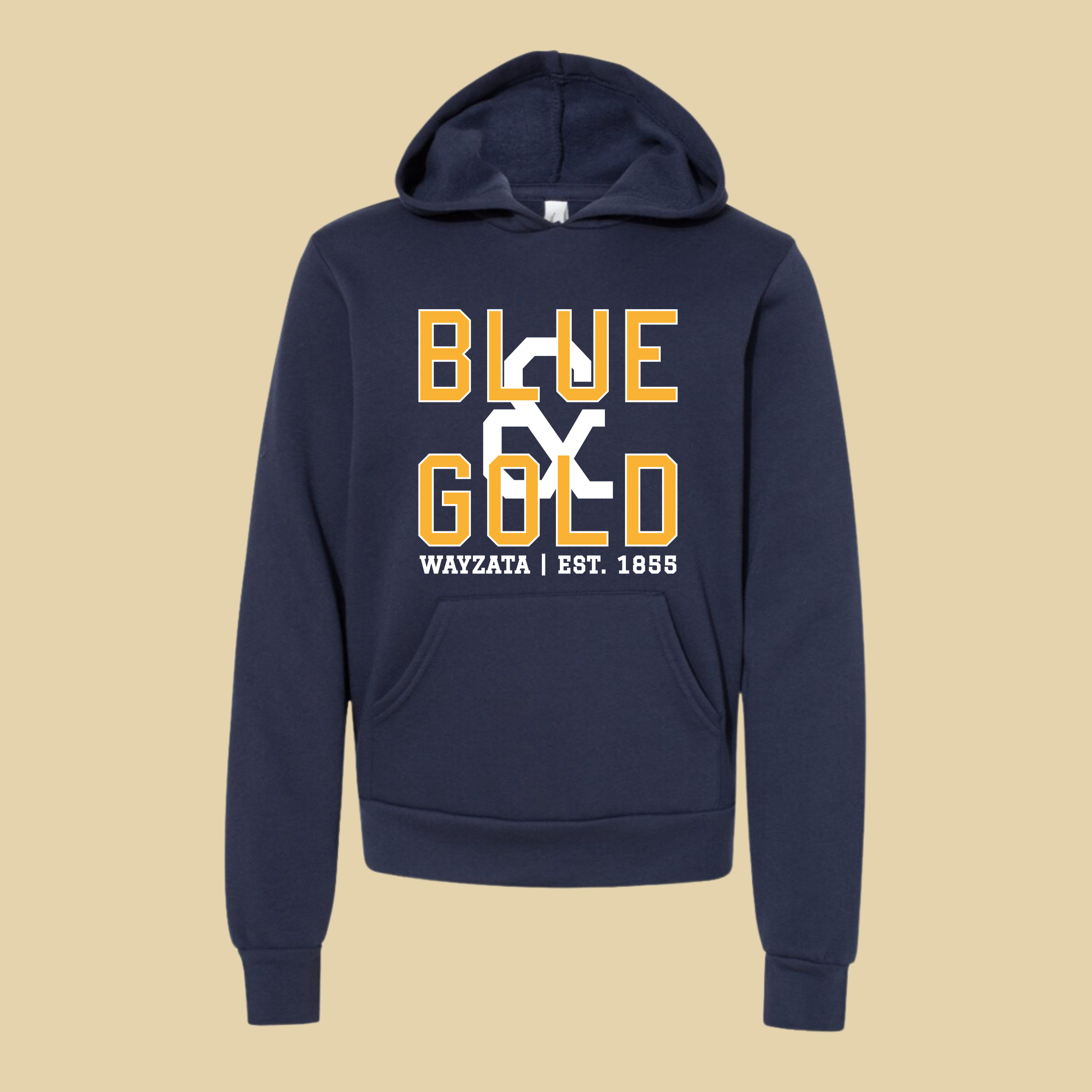 Blue and Gold Hoodie Youth Hometown Threads