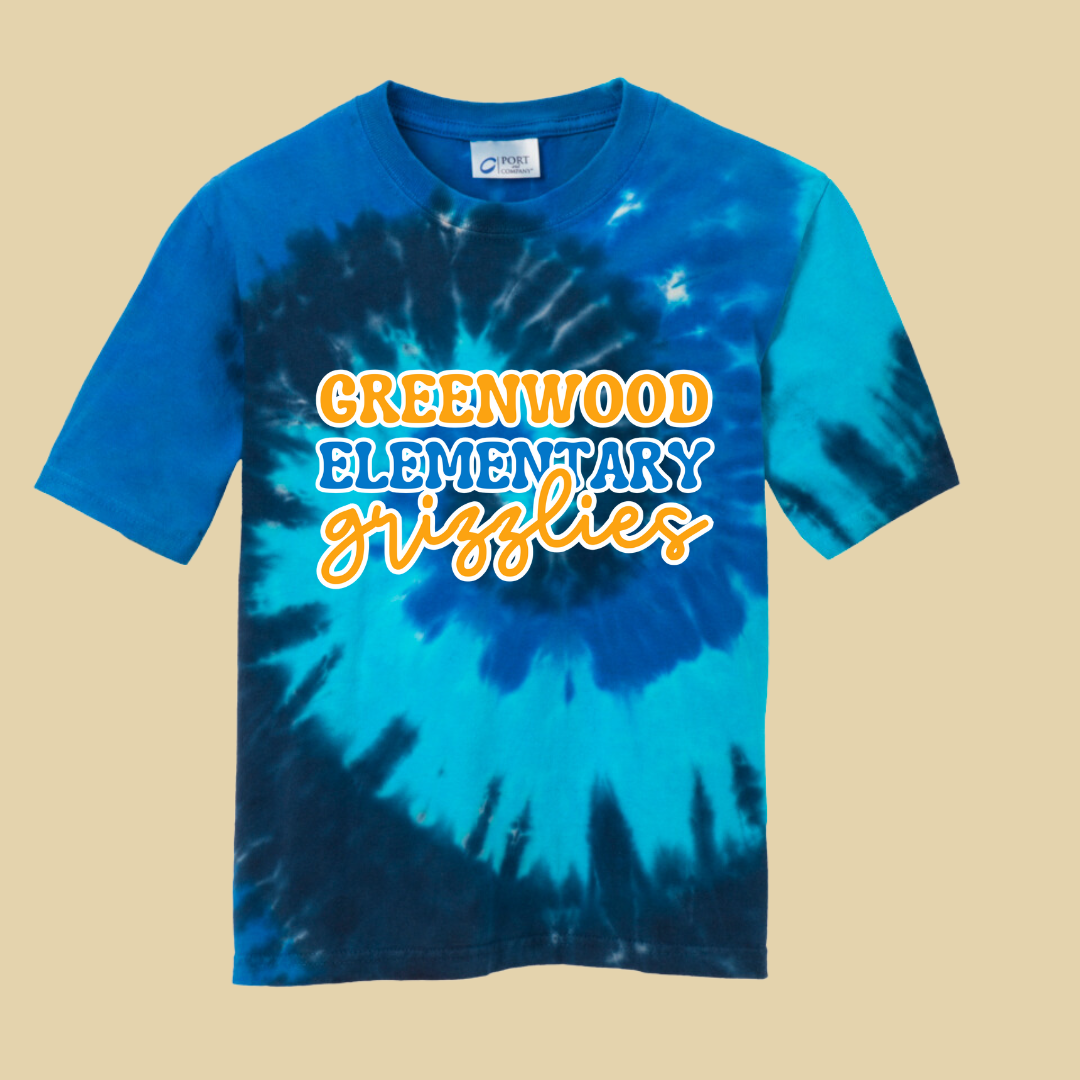 Greenwood Grizzlies Tie Dye Tee (adult and youth)