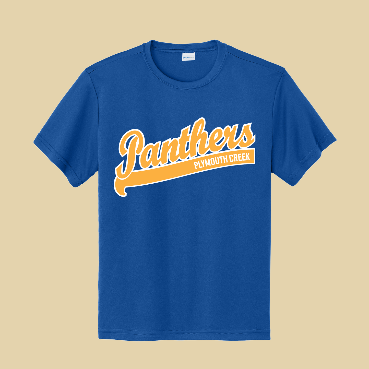 Plymouth Creek Panthers Swoosh Youth Tek Tee