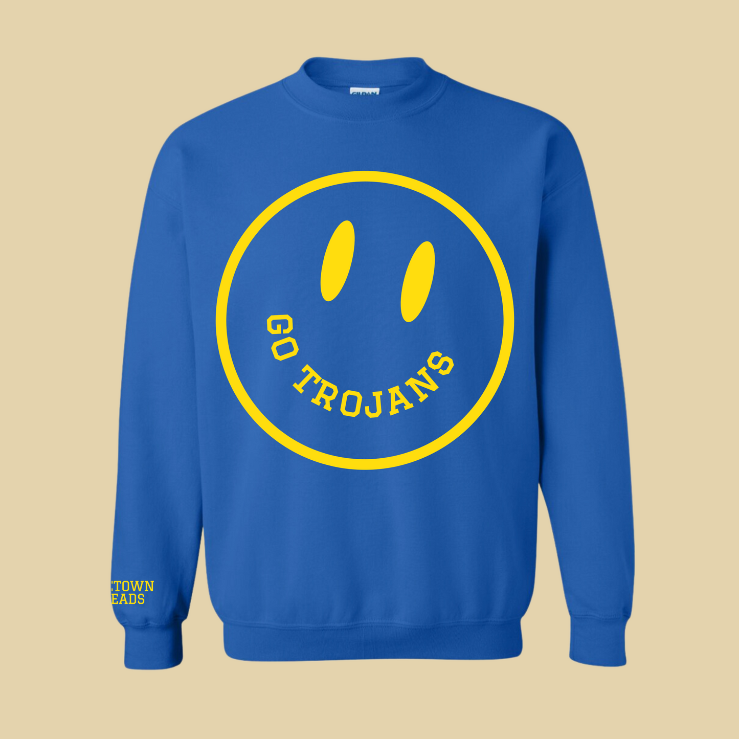 Go Trojans - Smiley Sweatshirt