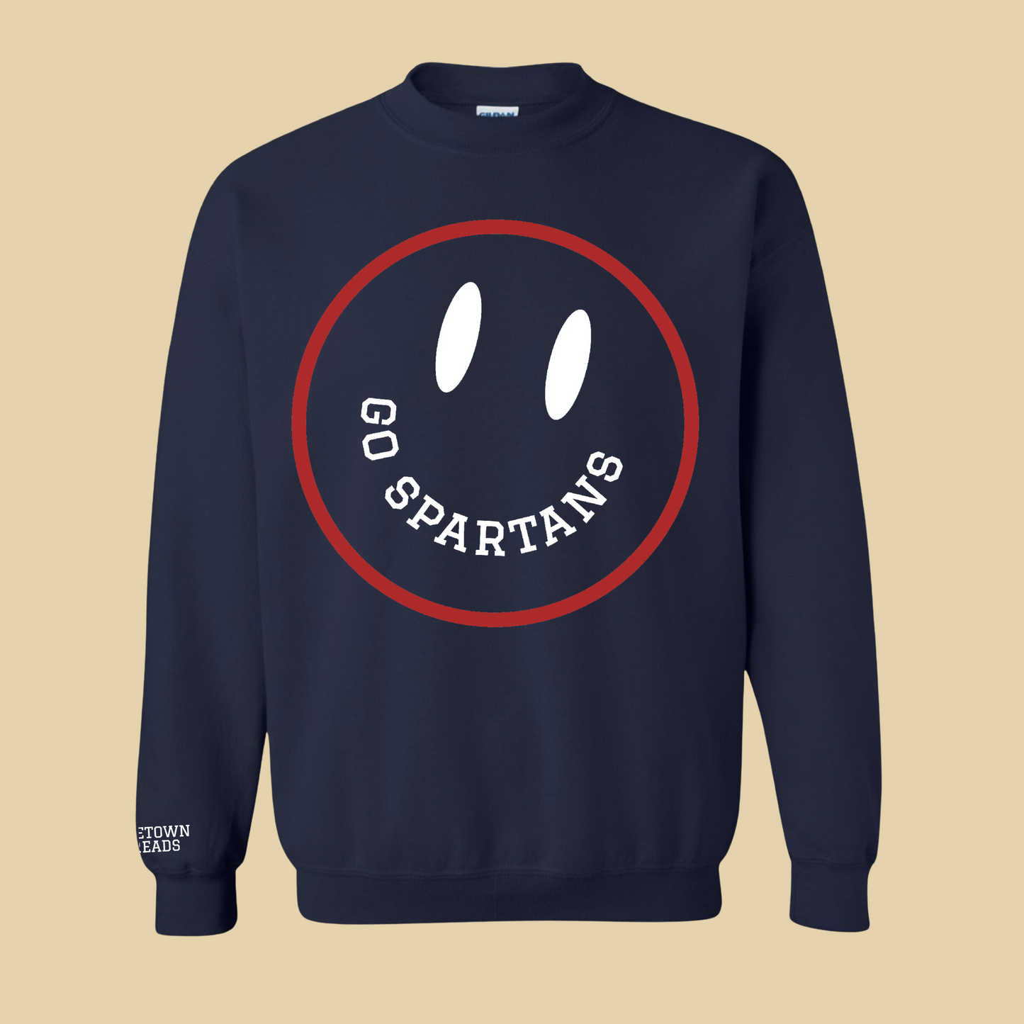Go Spartans - Smiley Sweatshirt