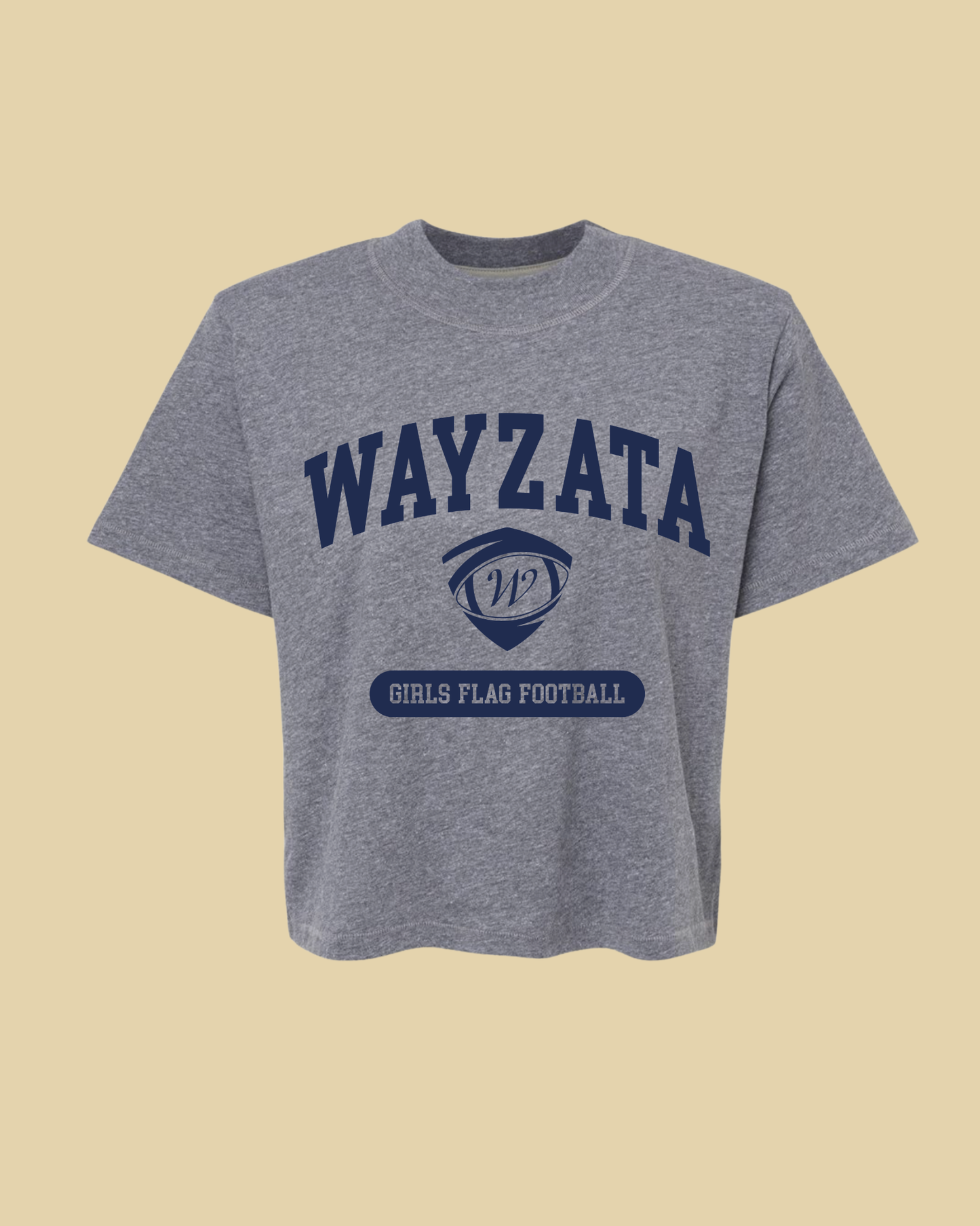 Wayzata Girls Flag Football Crop Tee