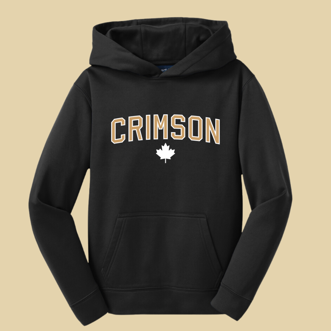 Crimson Youth Tek Hoodie
