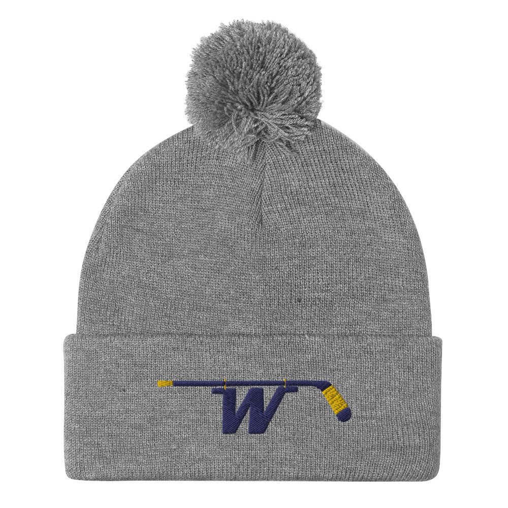 W Stick - Wayzata Hockey Pom-Pom Beanie
