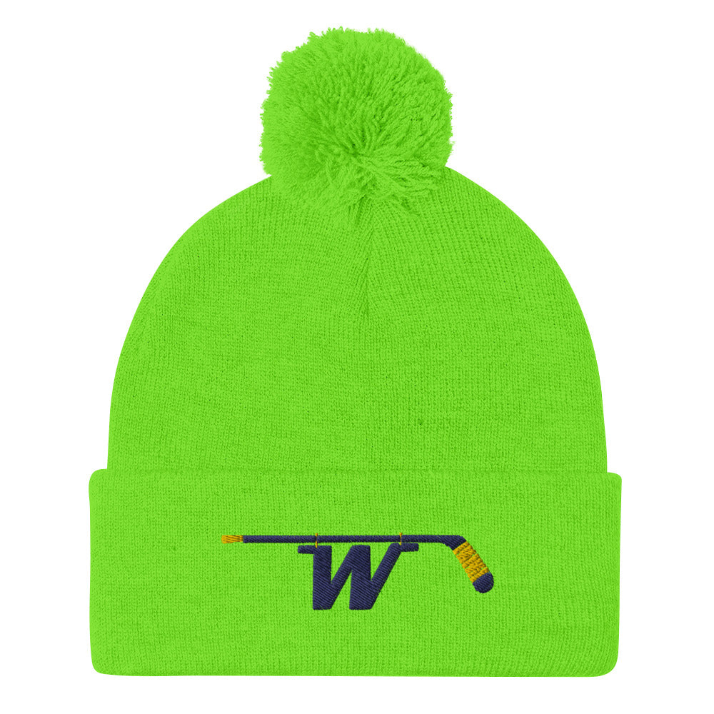 W Stick - Wayzata Hockey Pom-Pom Beanie