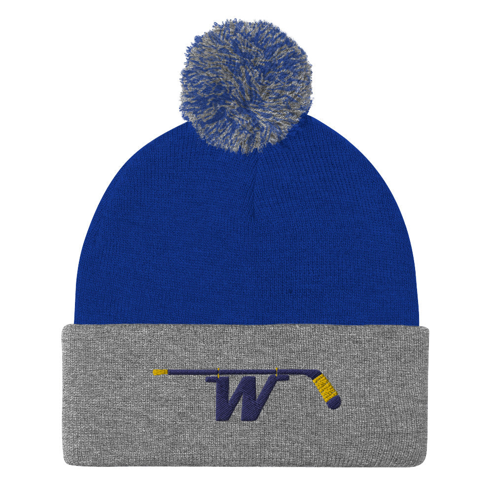 W Stick - Wayzata Hockey Pom-Pom Beanie