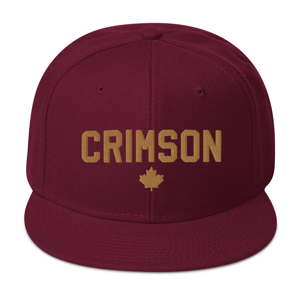 Crimson Snapback Flat-bill Hat