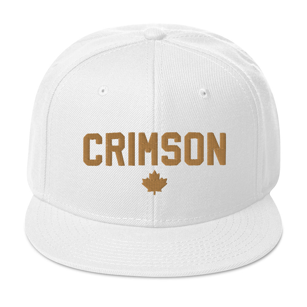 Crimson Snapback Flat-bill Hat