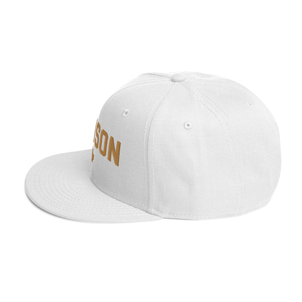Crimson Snapback Flat-bill Hat