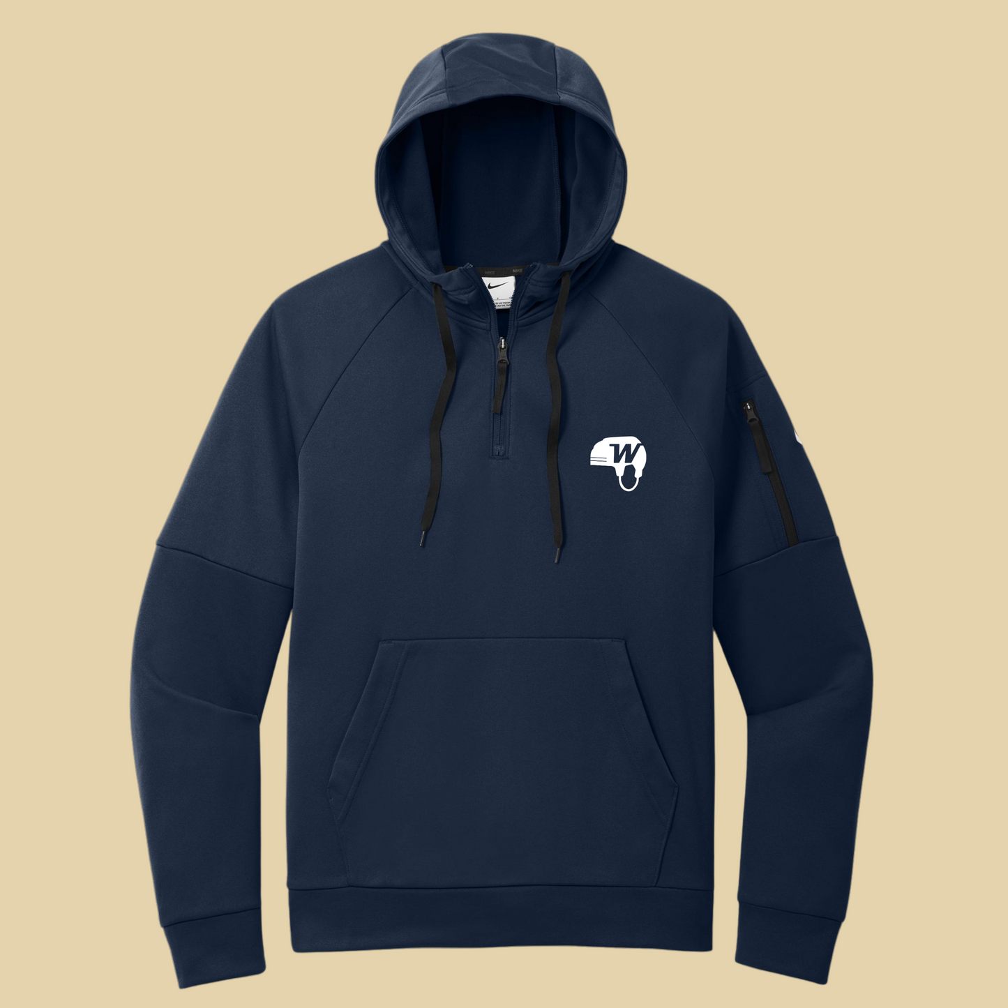 Wayzata Hockey Nike Therma-FIT Pocket 1/4-Zip Fleece Hoodie