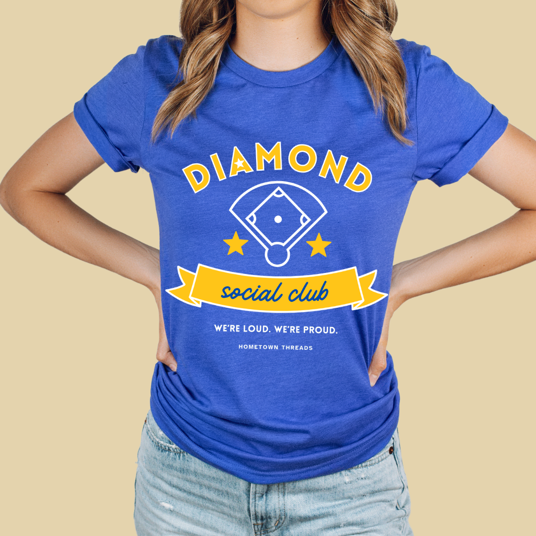Diamond Social Club tee (gold/white)