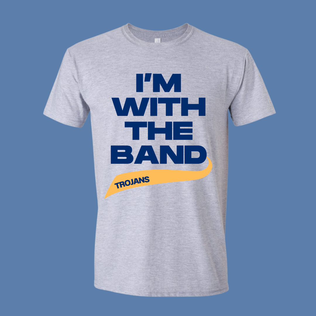 With the Band - Blue and Gold tee