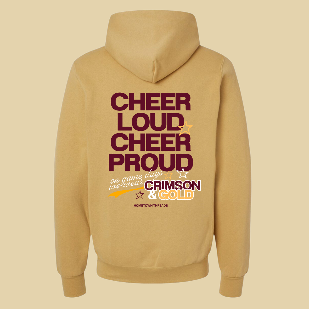 Cheer Loud - Crimson & Gold Hoodie