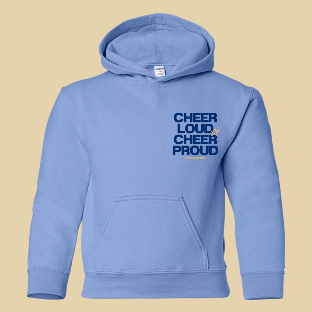 Cheer Loud - Blue & Gold Youth Hoodie