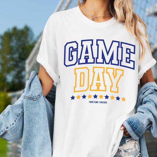 Game Day - Blue and gold tee