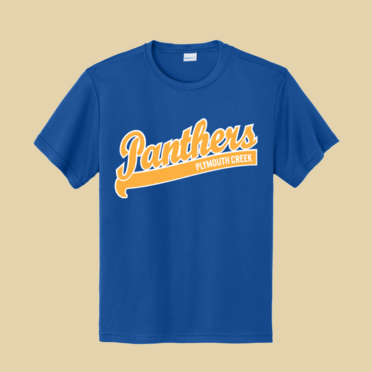 Plymouth Creek Panthers Swoosh Youth Tek Tee