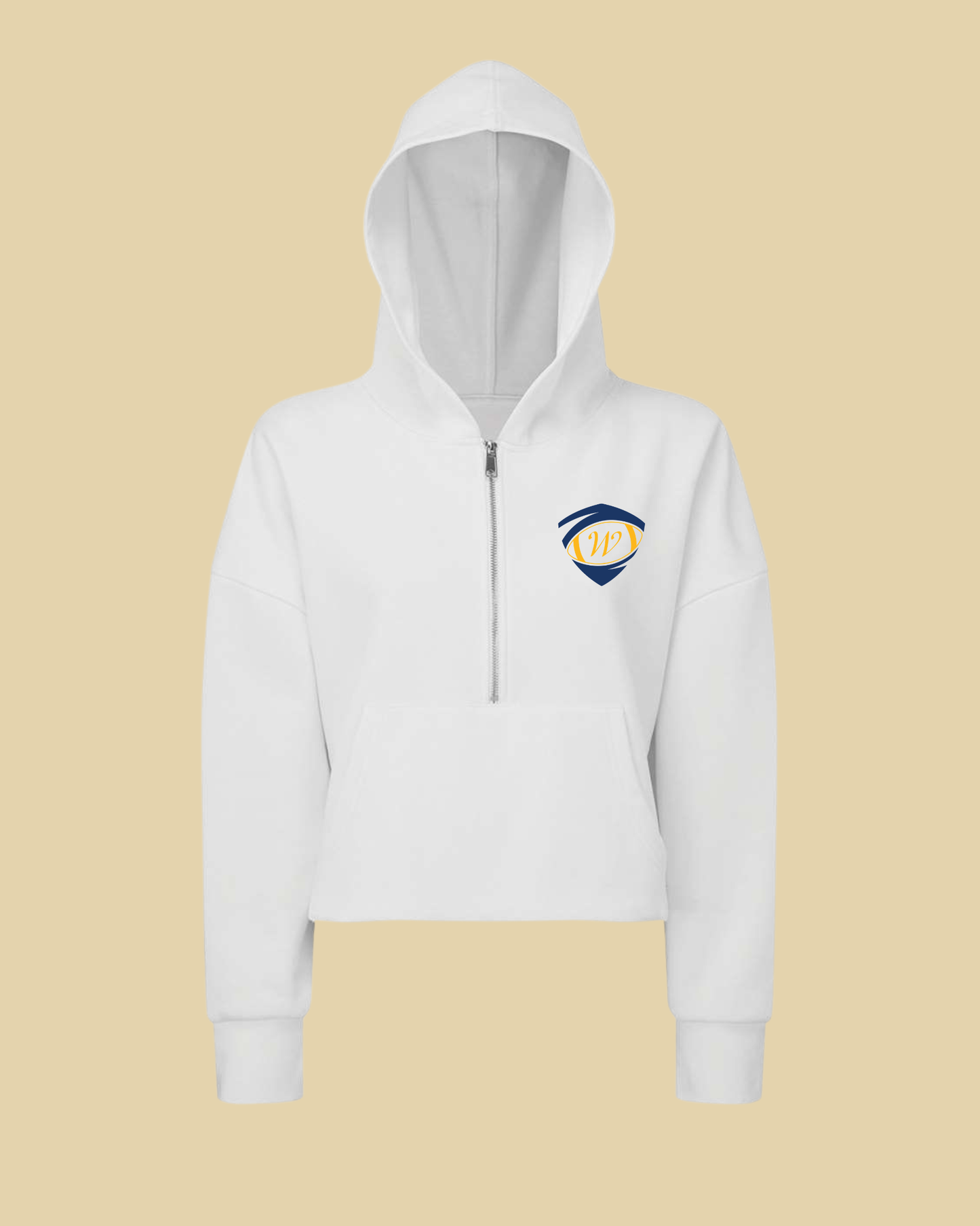 Wayzata Girls Flag Football Half-zip Cropped Hoodie