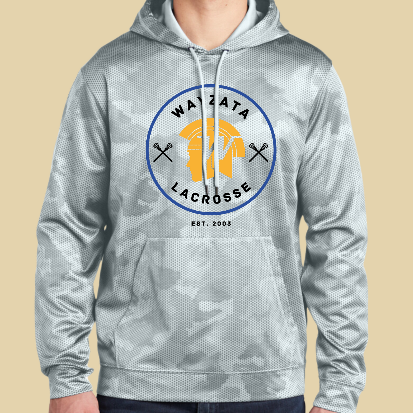 Wayzata Lacrosse Adult Camo Hoodie