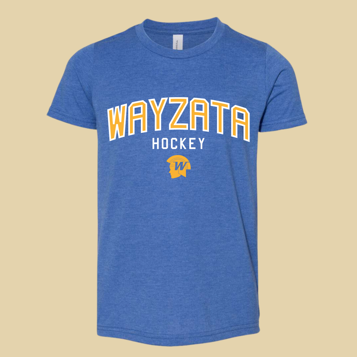 Wayzata Youth Hockey Trojan Head Tee (multiple colors)