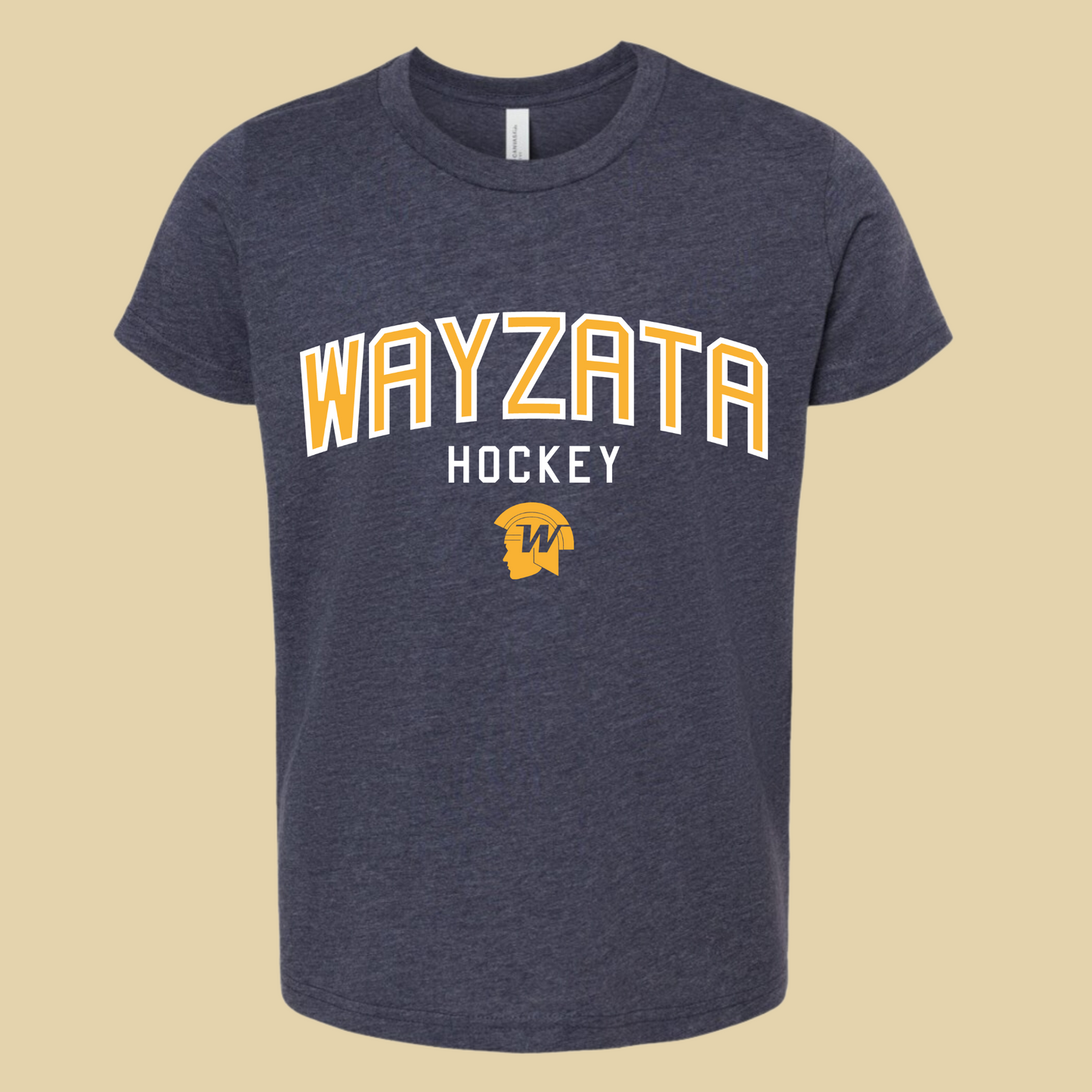 Wayzata Youth Hockey Trojan Head Tee (multiple colors)